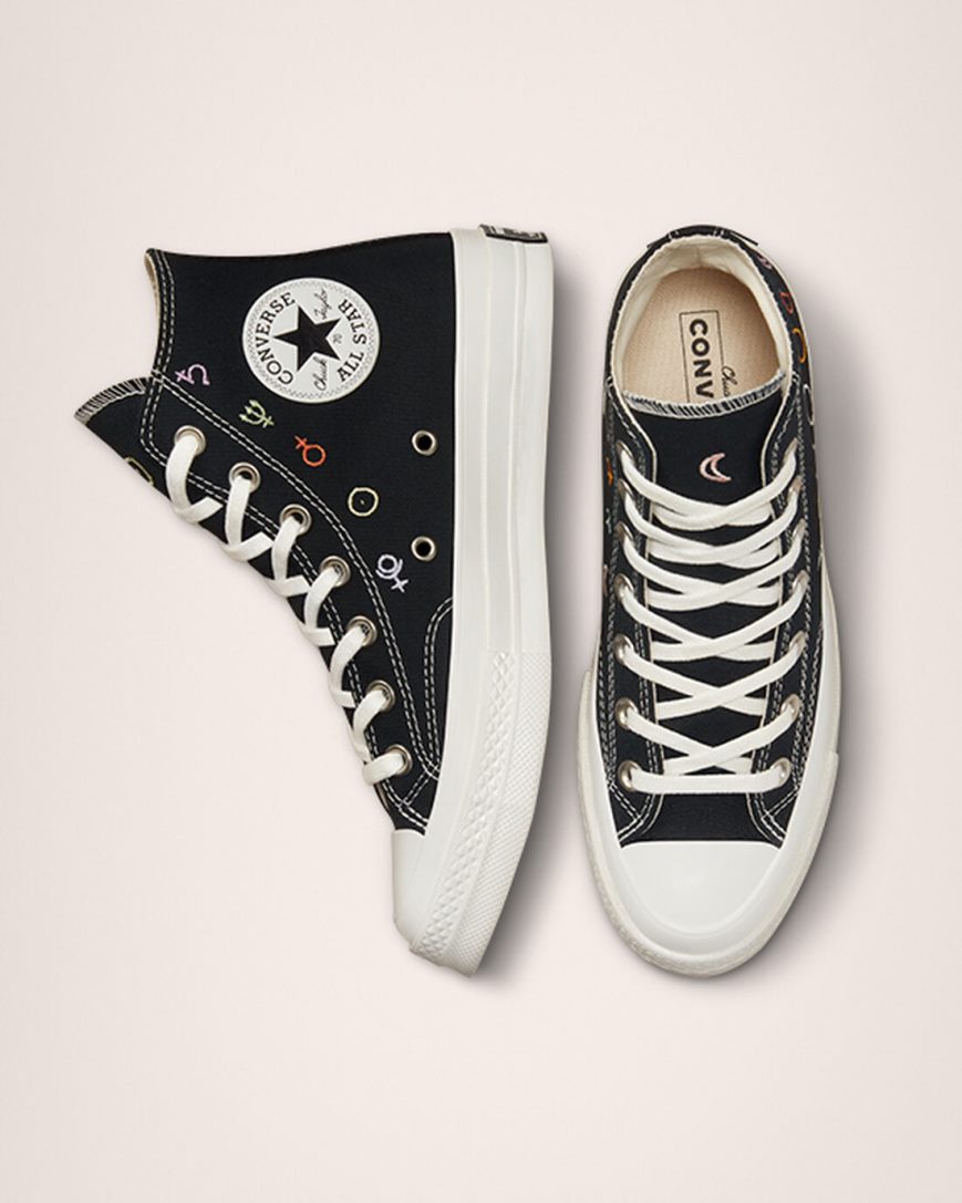 Women's Converse Chuck 70 Mystic Symbols High Top Shoes Black / White | AU 15948O